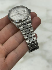 Tudor Prince Date Day Stainless 76200 Silver Linen Dial Automatic Men's Watch