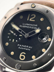 Panerai Luminor Submersible Titanium Black Dial 44mm Automatic Mens PAM00025