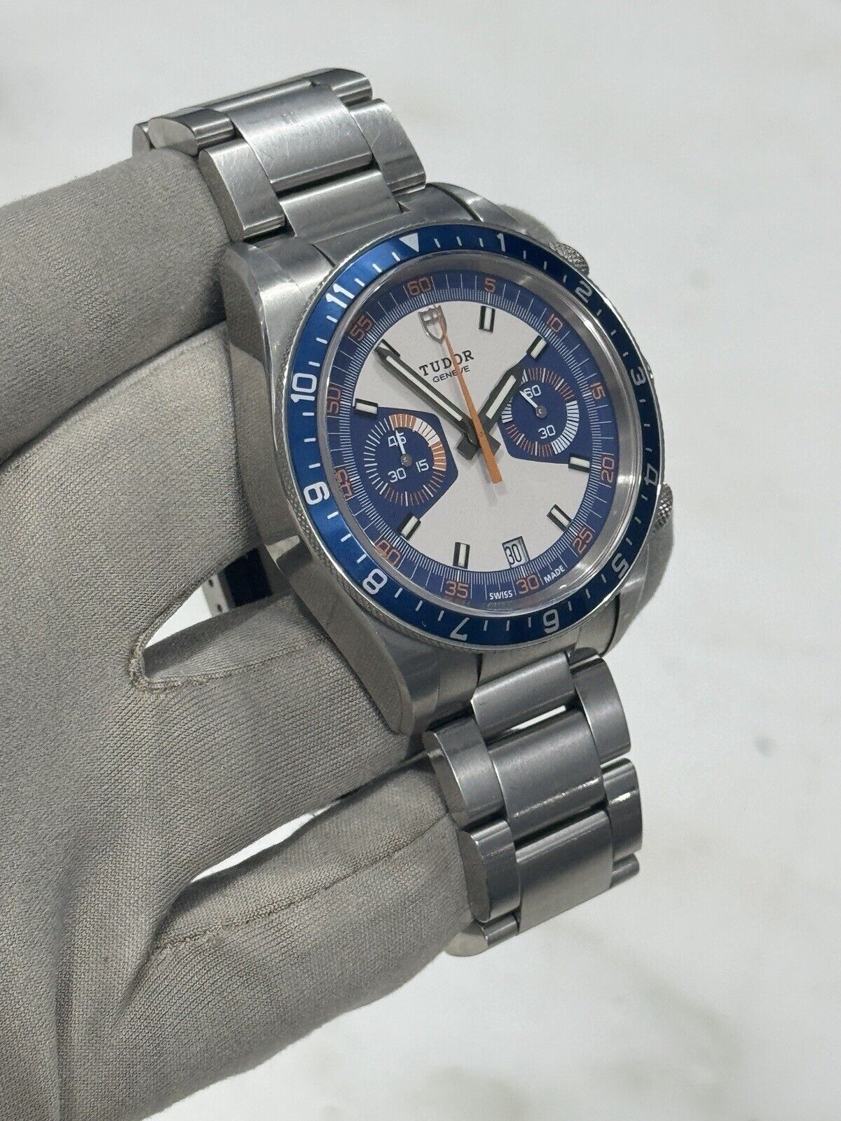 Tudor Heritage Chronograph Blue Stainless Steel 42mm Automatic Mens Watch 70330B
