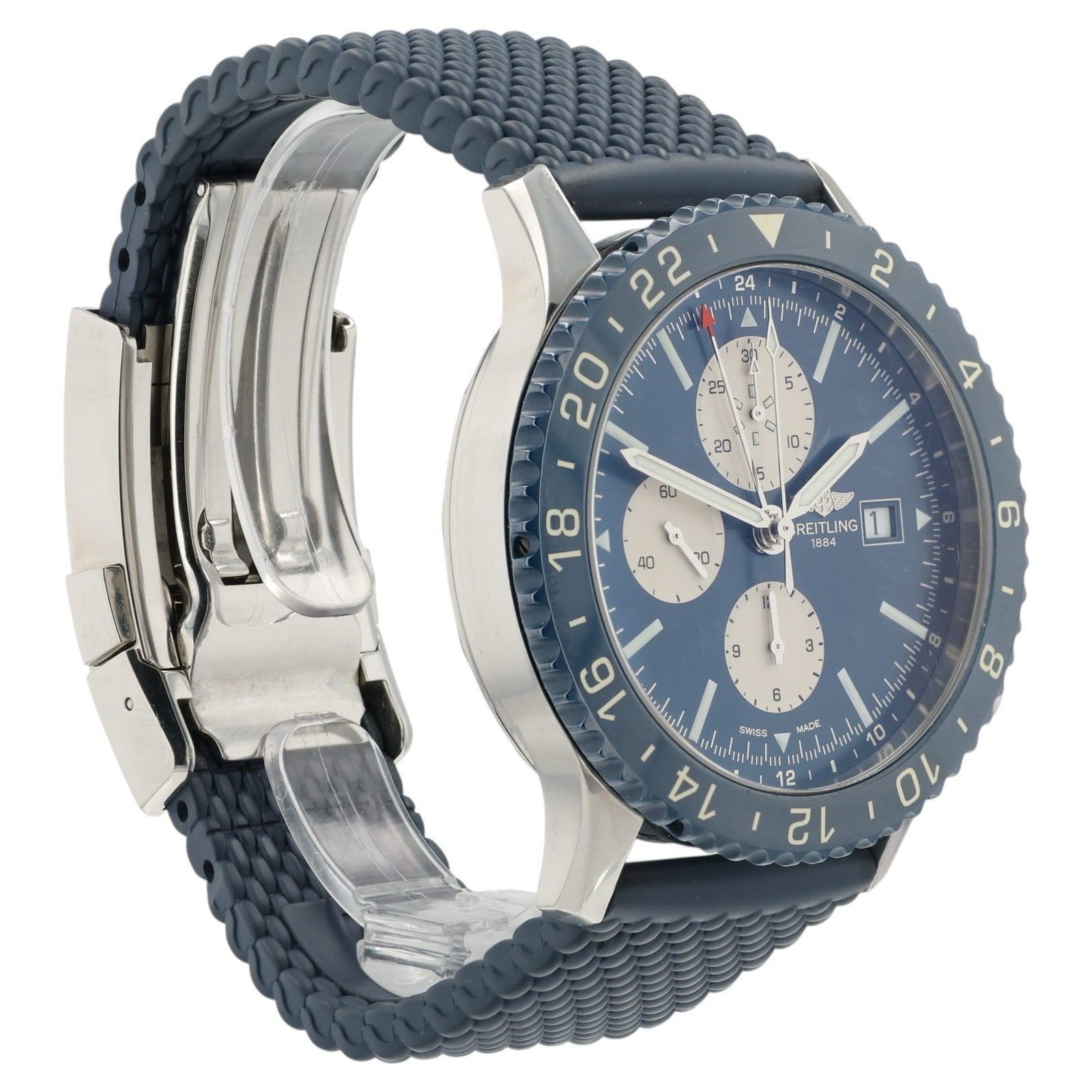 Breitling Chronoliner Blue Dial Stainless Steel 46mm Automatic Mens Watch Y24310