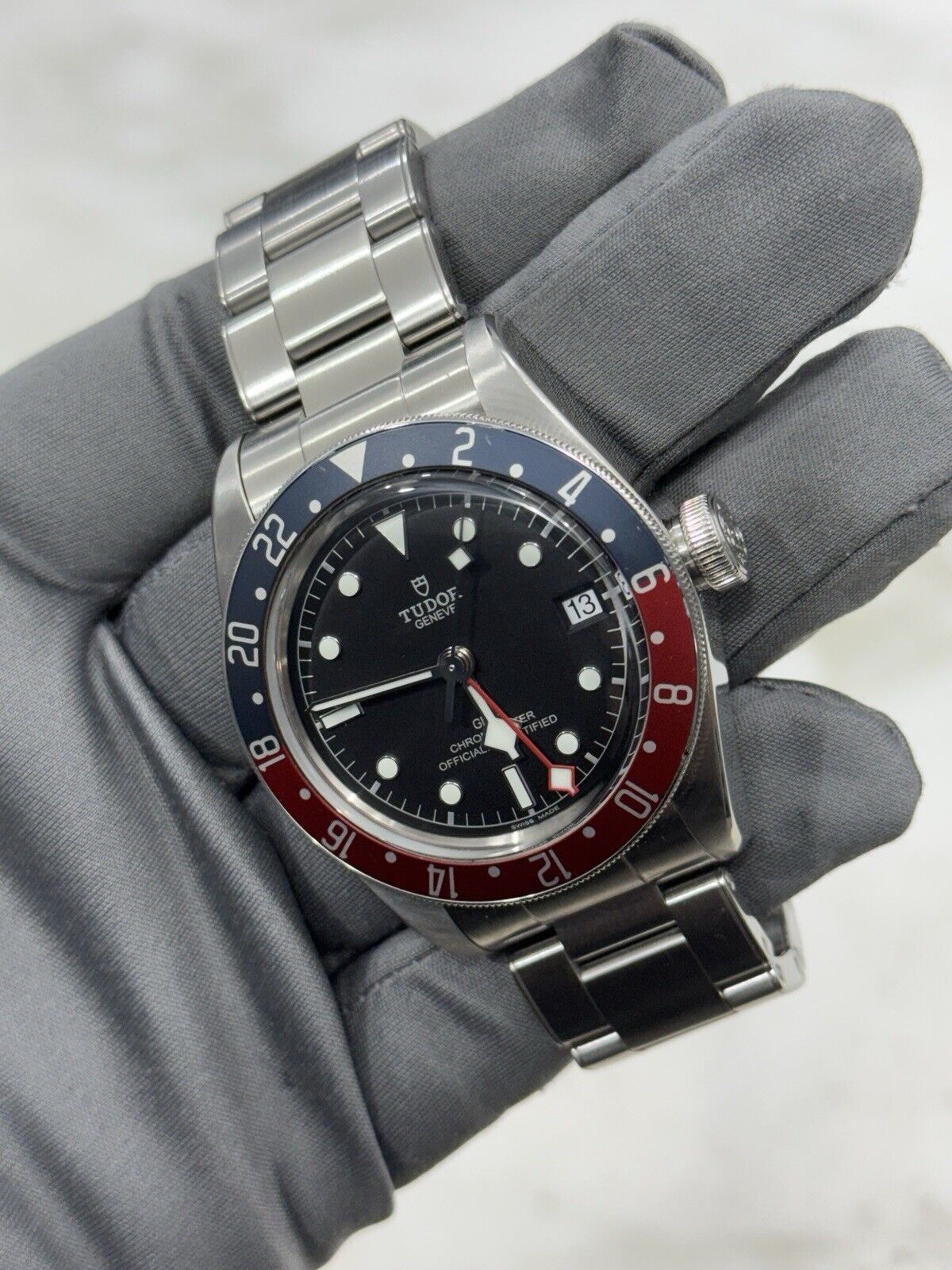 2020 Tudor Black Bay GMT Pepsi Black dial Stainless Steel Men's Watch 79830RB