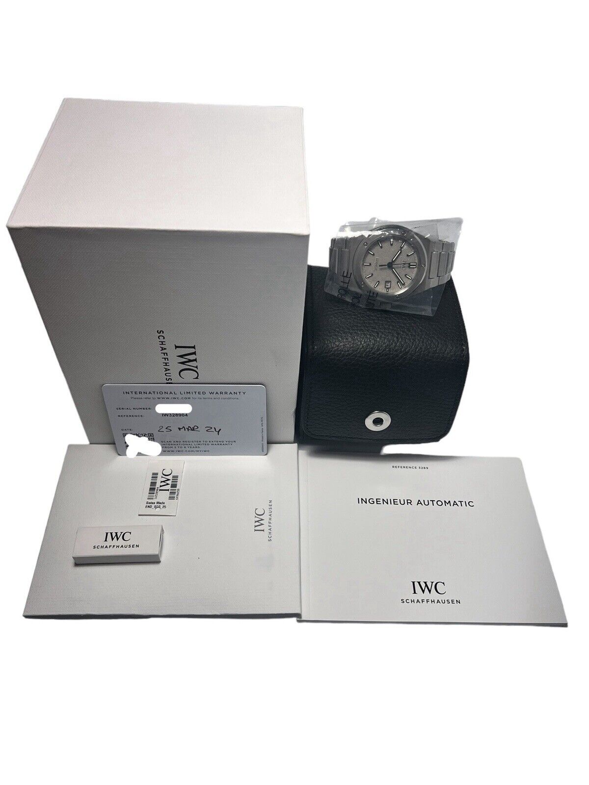 NEW 2024 IWC Ingenieur Titanium 40mm Automatic Men’s Watch IW328904 - Box/Papers