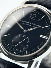 A. Lange & Sohne Langematik 18k White Gold  Black Dial 37mm Automatic 301.027