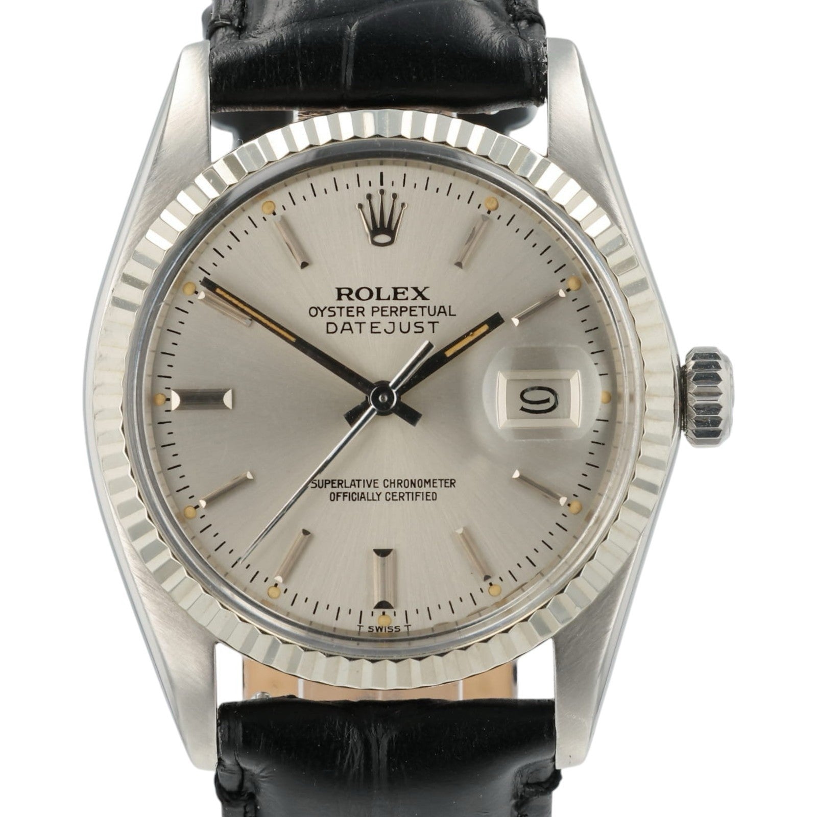 Rolex Datejust Silver Dial Stainless Steel 36mm Automatic Men’s Watch 16014