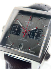 Tag Heuer Monaco Stainless Steel Grey Dial 39mm Automatic Mens Watch CAW211B