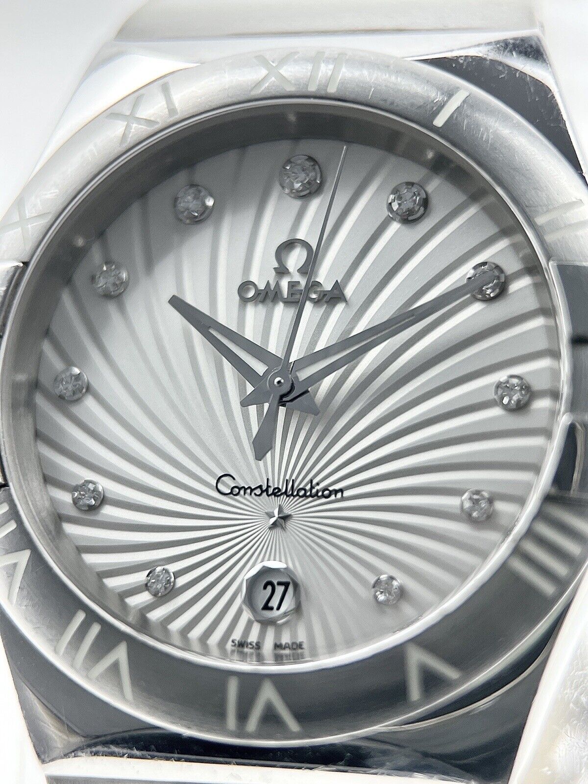 Omega Watch Constellation White Dial Diamond 123.12.35.60.52.001 Quartz Movement