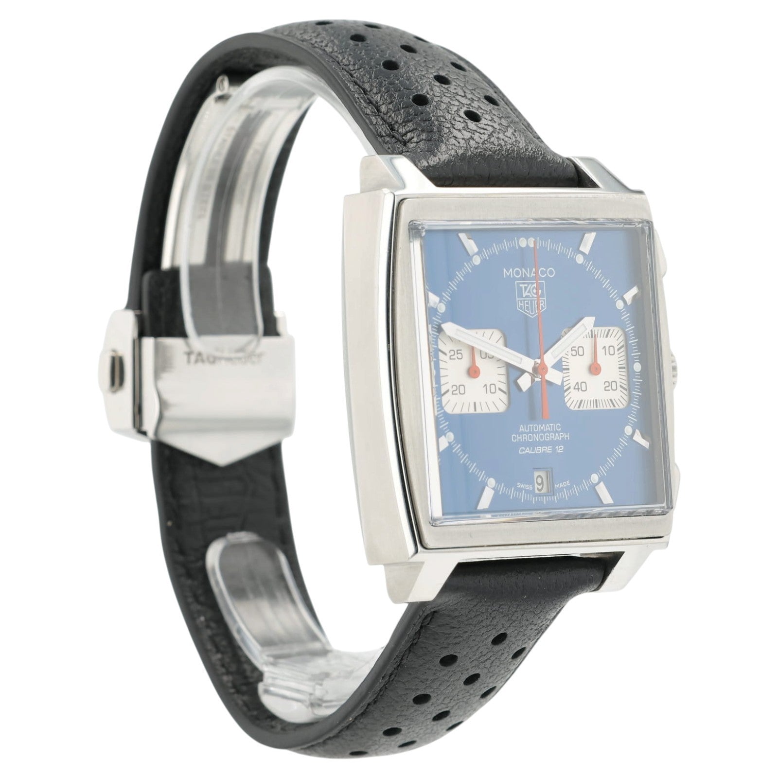 Tag Heuer Monaco Blue Dial Stainless Steel 39mm Automatic Mens Watch CAW2111-0