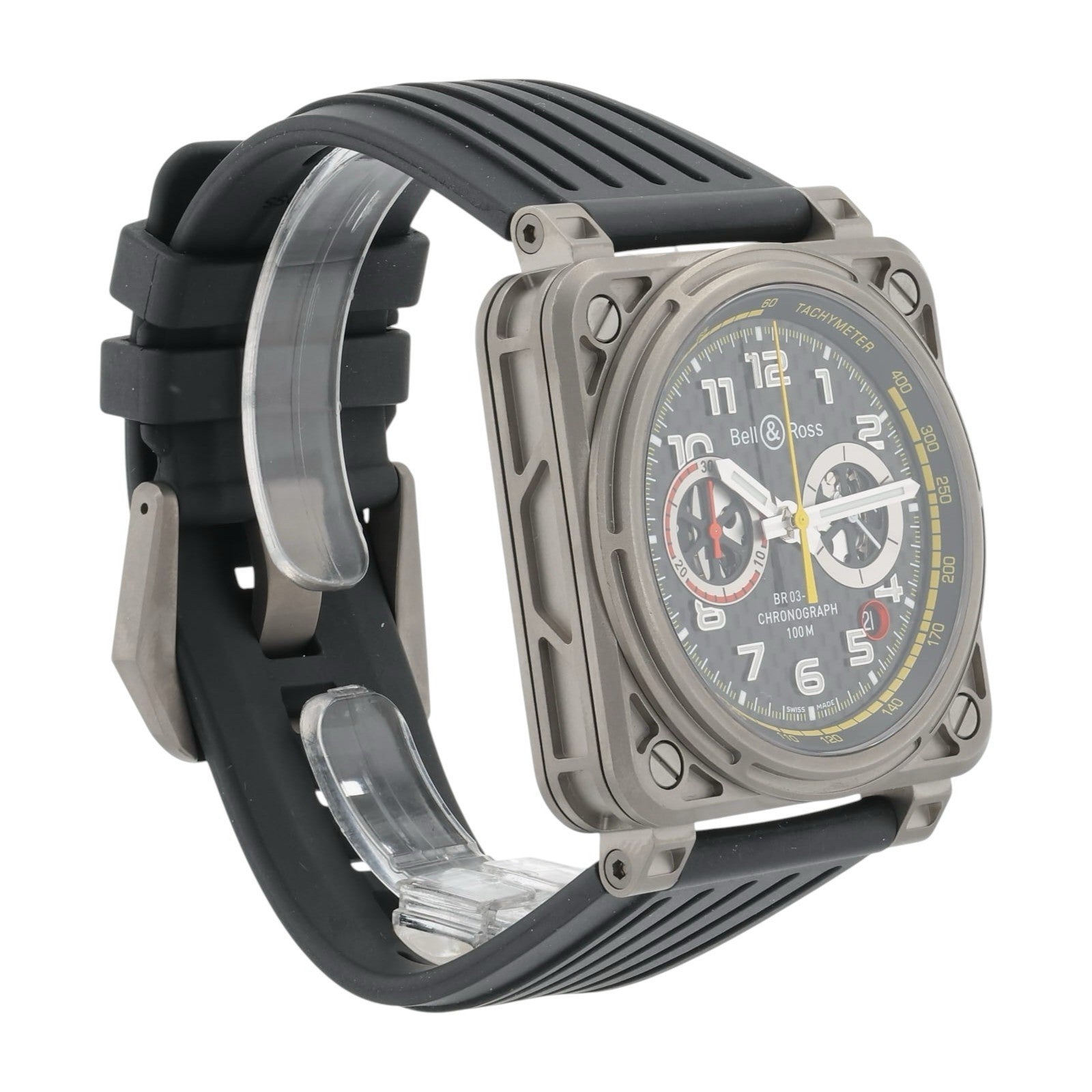Bell & Ross BR 03-94 Titanium Black Dial 42mm Automatic Mens Watch BR03-94-RS18