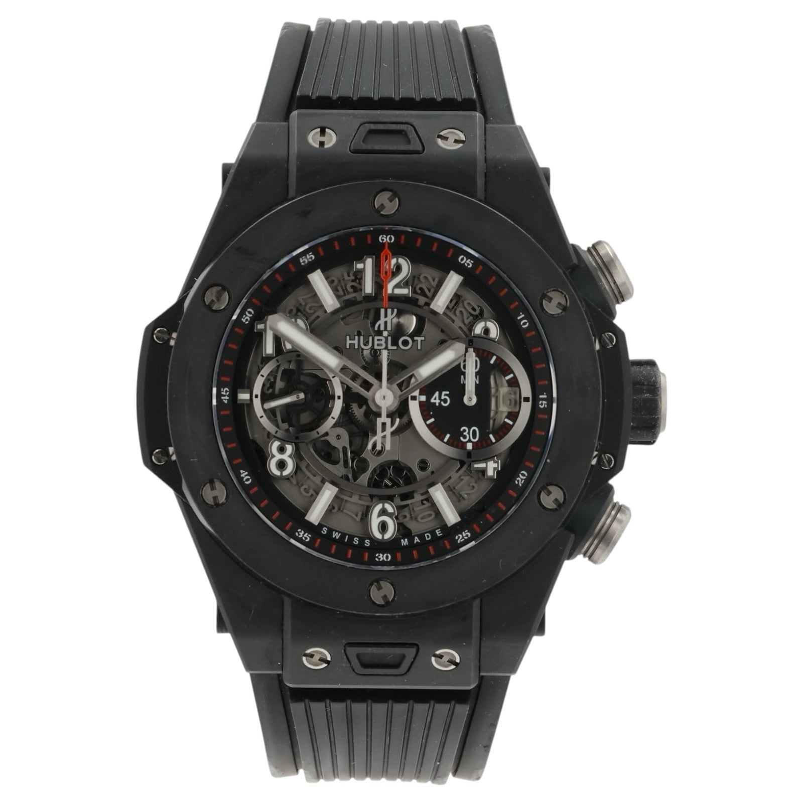 Hublot Big Bang Unico Black Dial Ceramic 45mm Auto Mens Watch 411.C1.1170.RX