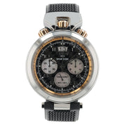 NEW 2025 Bovet Sportster Steel and Gold Black Dial 46mm Auto Men's Watch SP0446