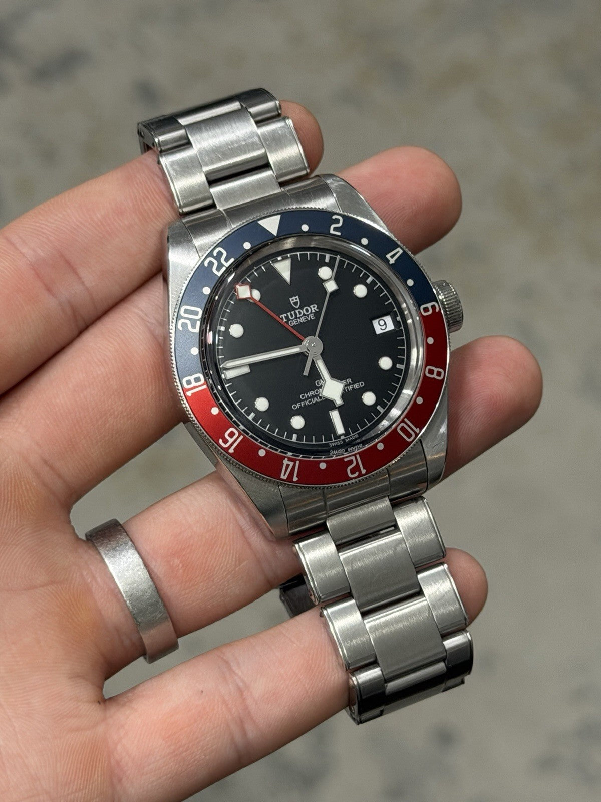 2019 Tudor Black Bay GMT Pepsi Black Dial Stainless Steel Mens Watch 79830RB