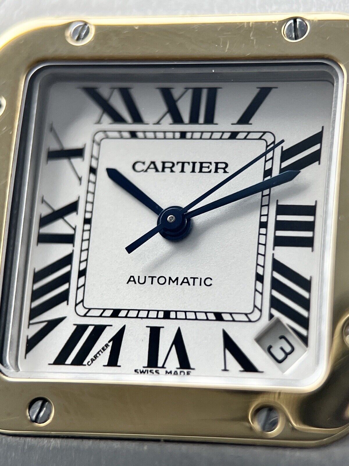 Cartier Santos Galbee 32mm Two Tone Stainless Gold 2823 Automatic Men’s Watch