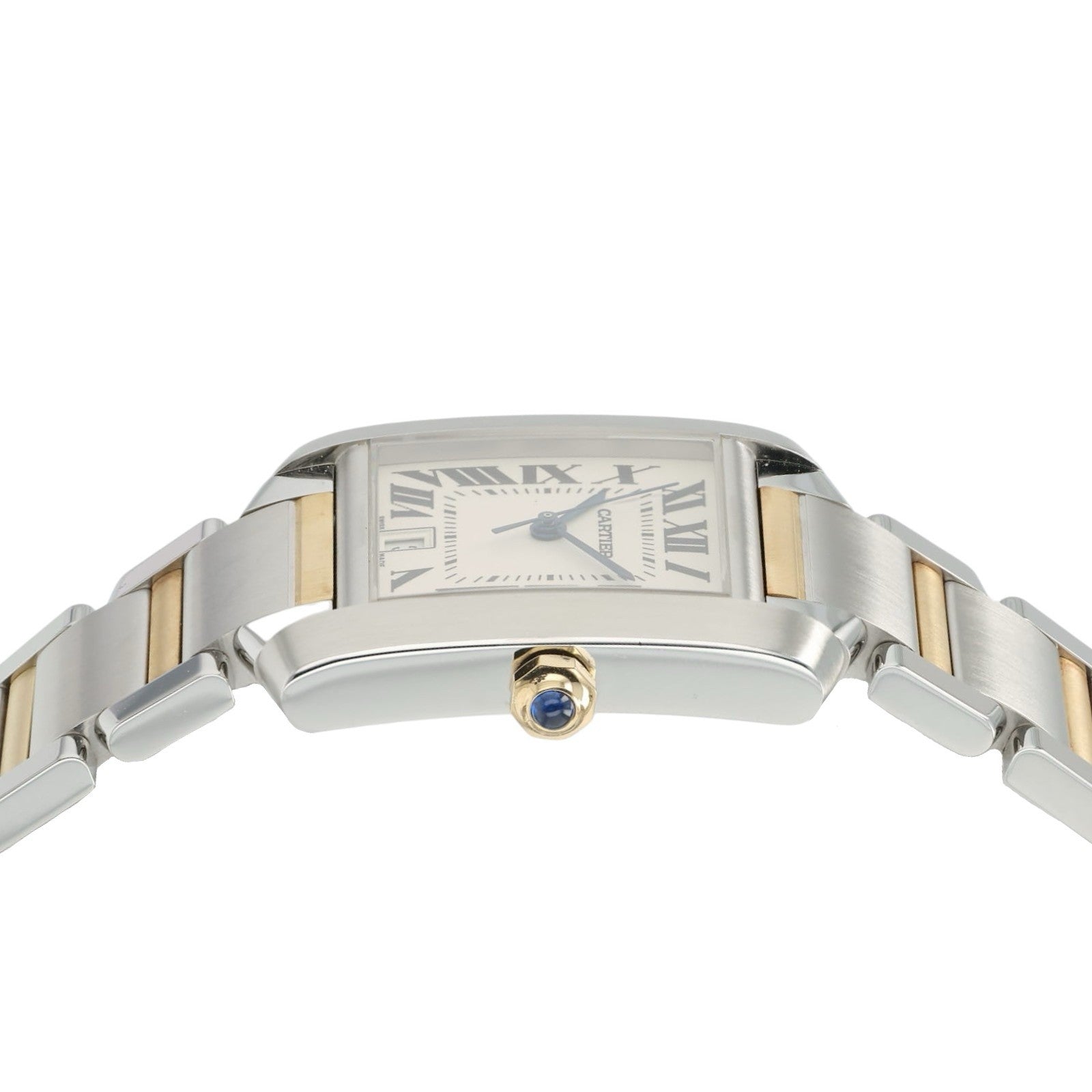 Cartier Tank Silver Dial 18k Yellow Gold & Steel 30x25mm Quartz Women’s W51023Q4