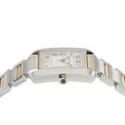 Cartier Tank Silver Dial 18k Yellow Gold & Steel 30x25mm Quartz Women’s W51023Q4