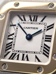 Cartier Santos Galbee 24mm Steel & Gold Quartz Two Tone Watch 1567