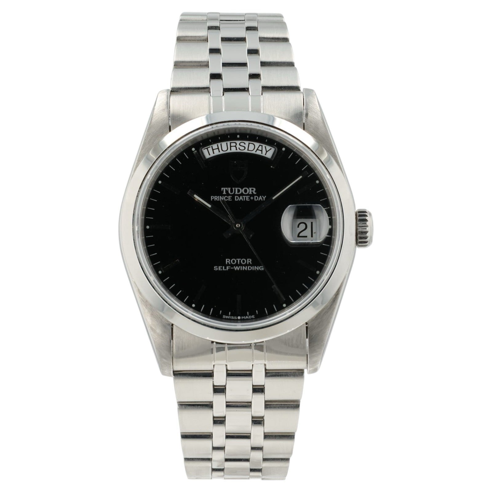 Tudor Prince Date-Day Black Dial Stainless Steel 36mm Automatic Men’s 76200