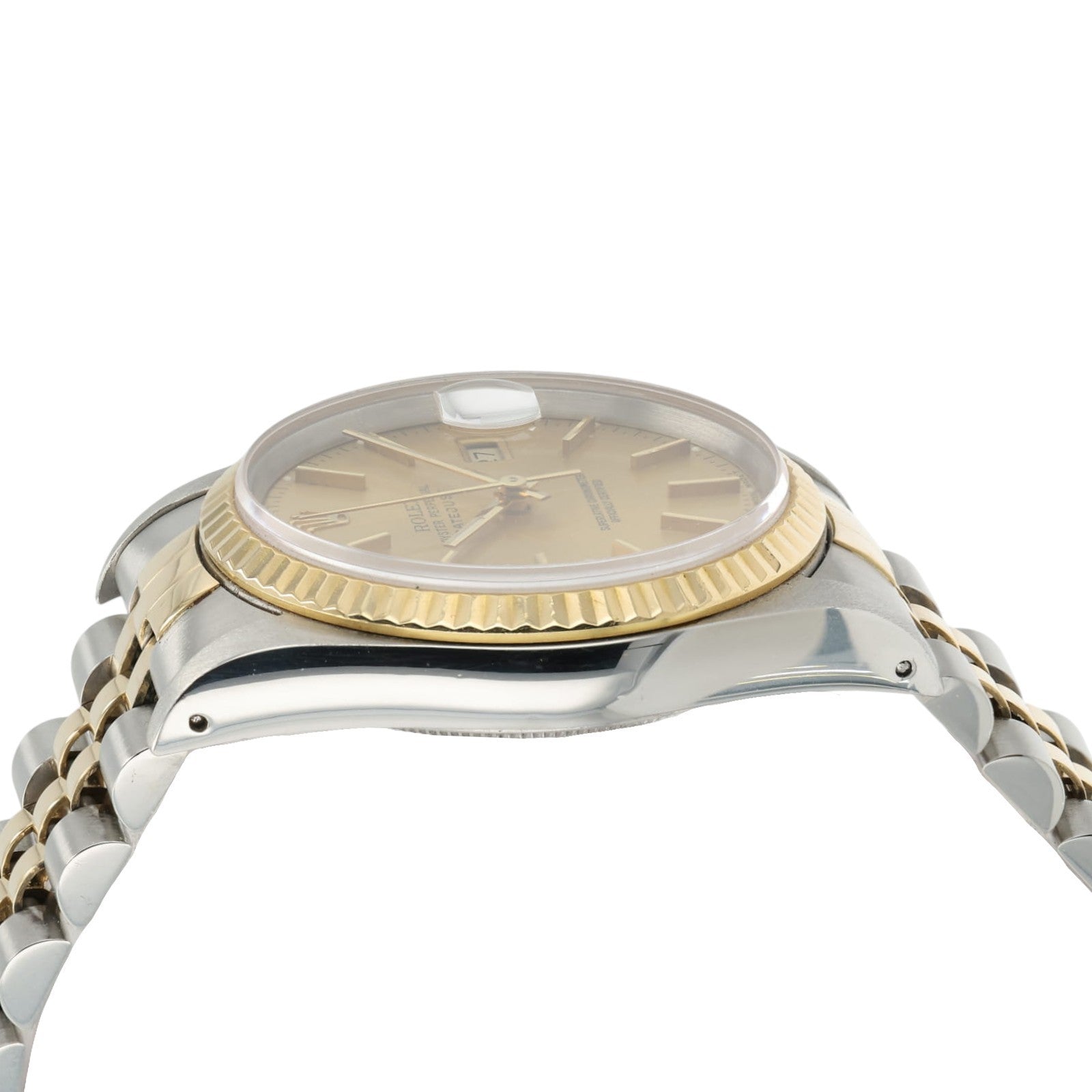 Rolex Datejust Champagne Dial 18K Yellow Gold and Steel 36mm Automatic 16233