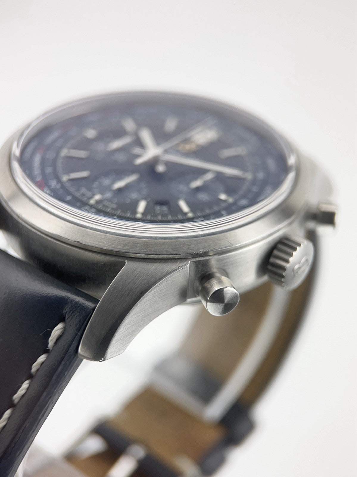 Breitling Transocean Stainless Steel Blue Dial 46mm Automatic Men's Watch AB0510