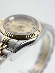 Rolex Lady Datejust Gold & Steel Champagne Dial Automatic Women's Watch 76193