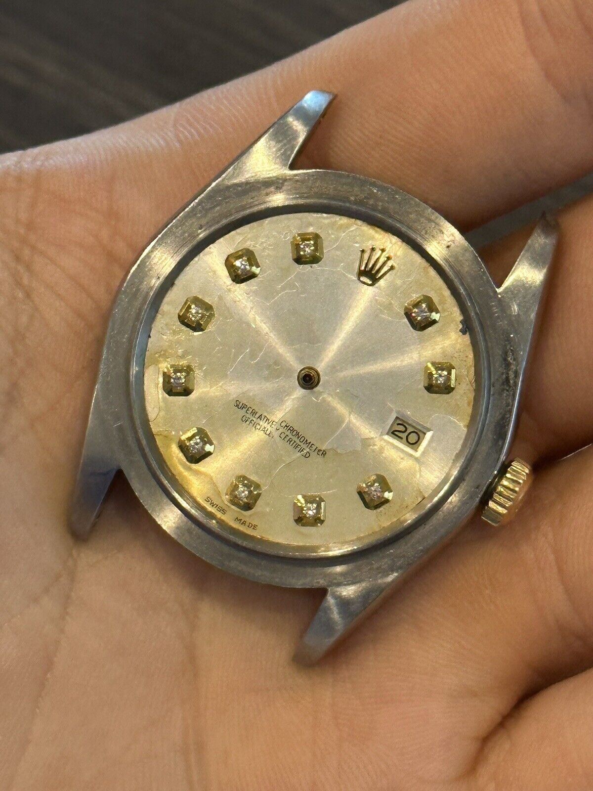 Rolex Movement calibre 3135 W/ 16233 Case - Water Damaged