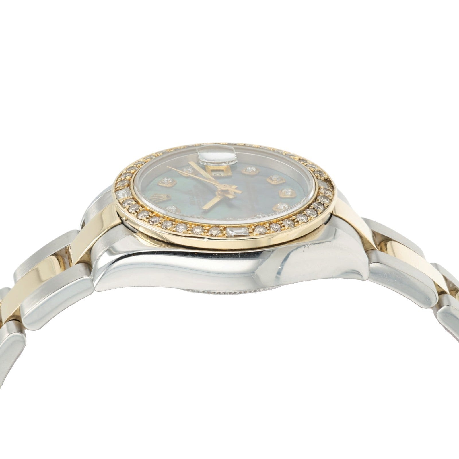 Rolex Datejust Two-Tone Green Dial Steel & Gold 26mm Automatic Womens 179163
