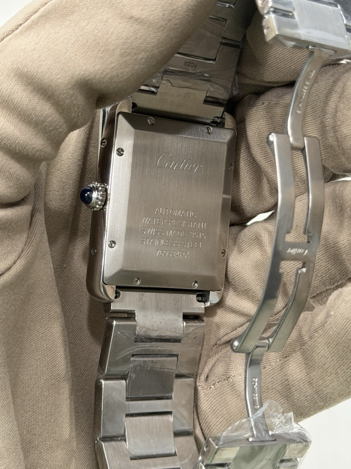 Cartier Tank Solo XL 3515 Stainless Steel 31mm Automatic Mens Watch W5200028