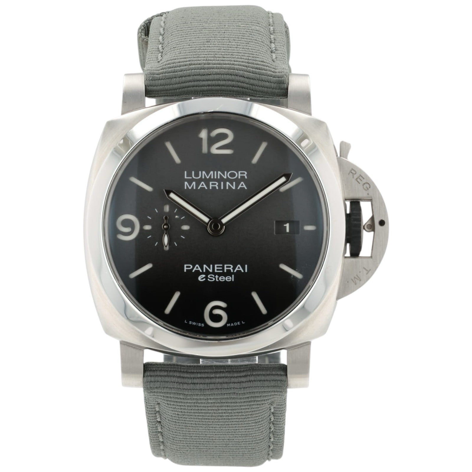 Panerai Luminor Marina Gray Stainless Steel 44mm Automatic Men’s Watch PAM01358