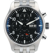 IWC Pilots Watch Chronograph Black Dial Steel 43mm Automatic Men’s IW3780023
