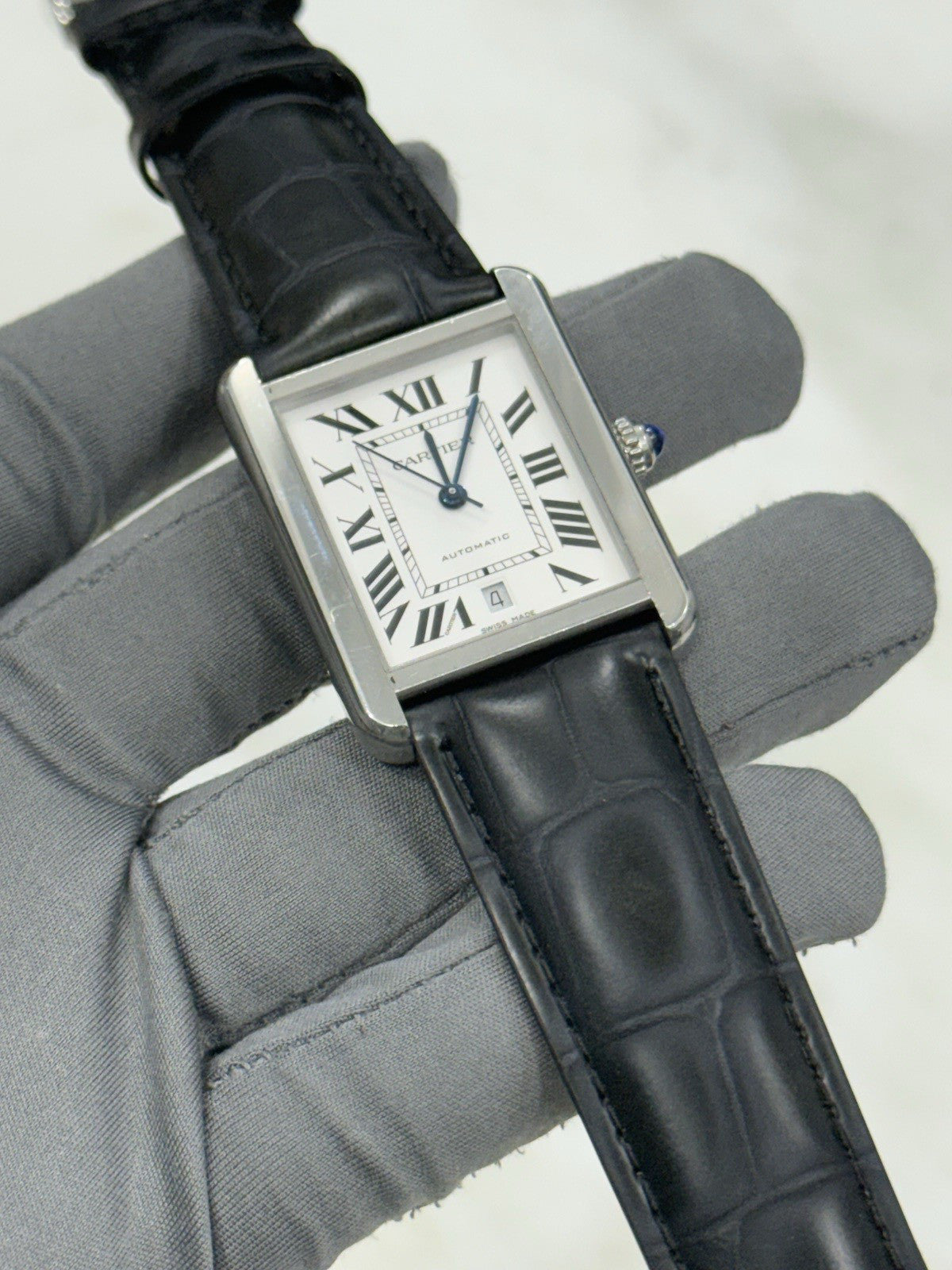 Cartier Tank Solo XL Stainless Steel 31mm Automatic Roman Mens Watch W5200028
