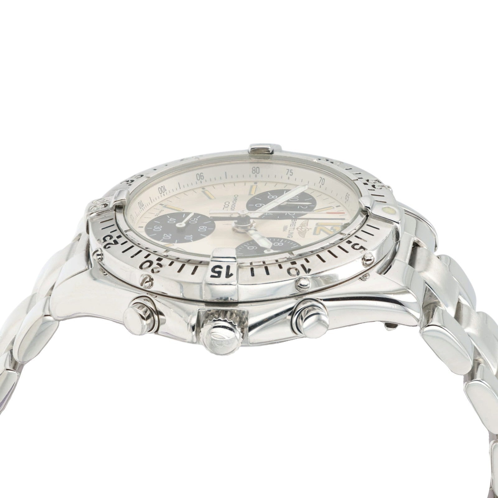 Breitling Colt Chronograph Silver Dial Stainless Steel 38mm Quartz Mens A53035