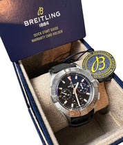 Breitling Avenger Chronograph Black Dial Steel 42mm Automatic Mens Watch AB0146