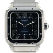 Cartier Santos de Cartier Steel Blue Dial 39.8mm Automatic Mens Watch WSSA0030