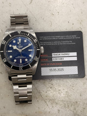 Tudor Black Bay Stainless Steel Blue Dial 43mm Automatic Mens Watch 7943A1A0NU