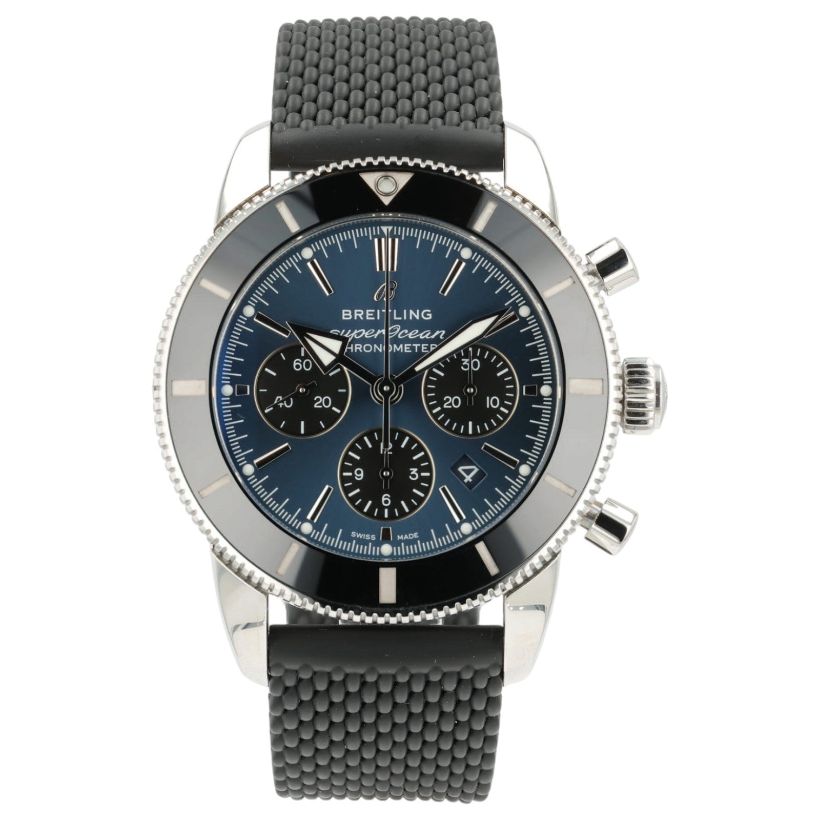 Breitling SuperOcean Blue Dial Stainless Steel 44mm Automatic Mens Watch AB0162