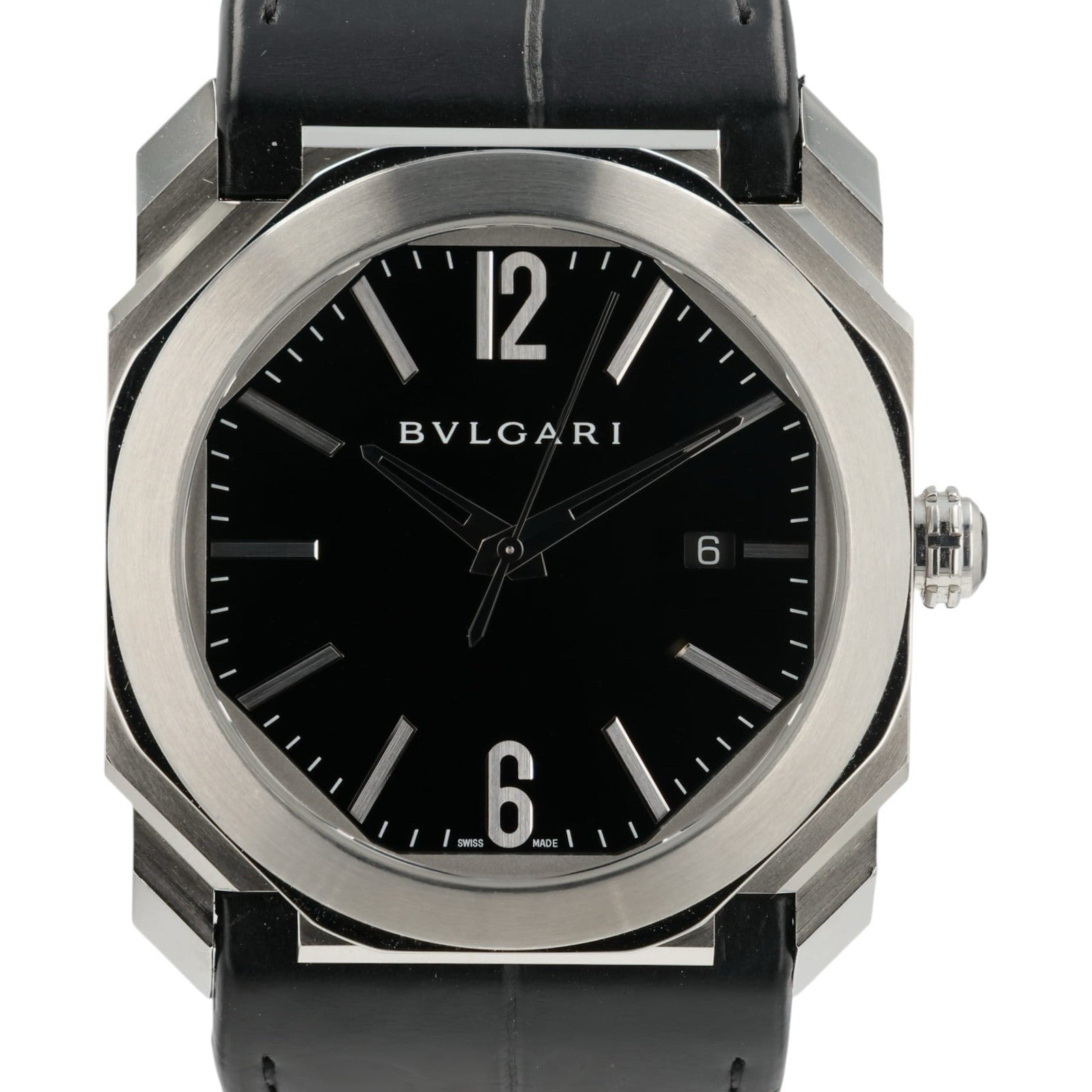 Bulgari Octo Black Dial Stainless Steel 41mm Automatic Movement Mens BGO 41 S