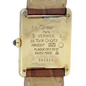 Cartier Must De Tank Ivory Roman Dial Vermeil 23x30mm Quartz Unisex Watch 590005