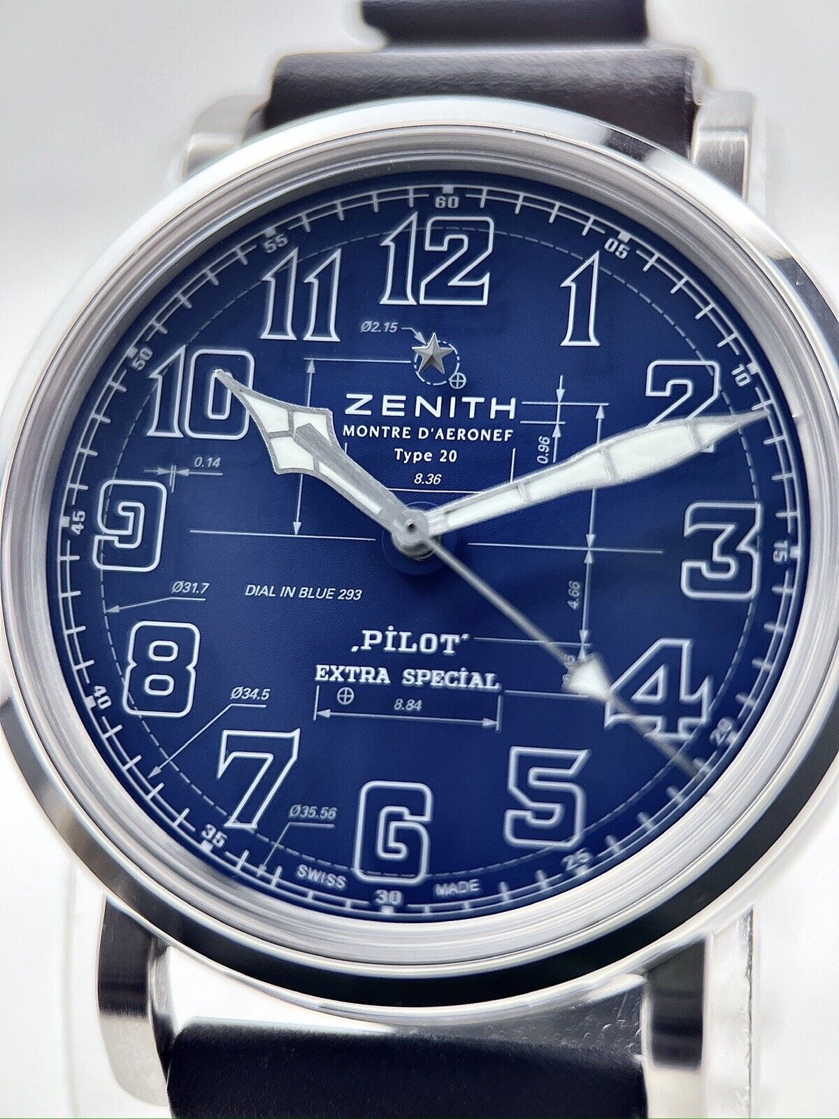 Zenith Pilot Type 20 Blueprint Dial 03.2435.679 Automatic Men's Watch 45mm LE