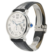 Cartier Rotonde Retrograde GMT Silver Dial Steel 42mm Automatic Mens W1556368