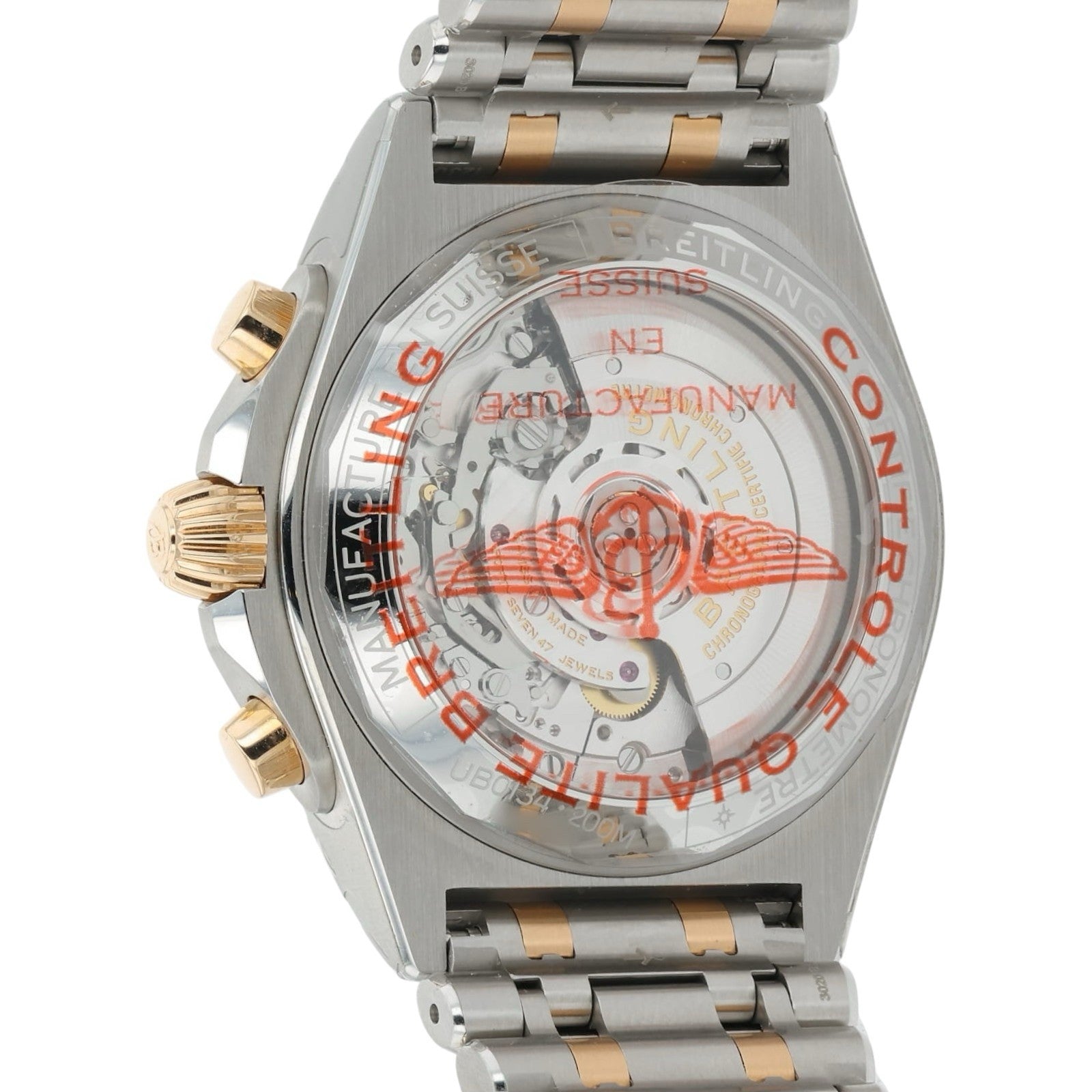 Breitling Chronomat Grey Dial Gold & Steel 42mm Automatic Men’s Watch UB0134