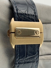 Cartier Santos 18k Yellow Gold Silver Dial 38mm Automatic Watch W20078Y1