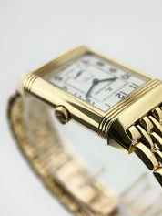 LeCoultre Reverso 18k Yellow Gold Silver Dial 26mm Manual Men's Watch 270.1.62