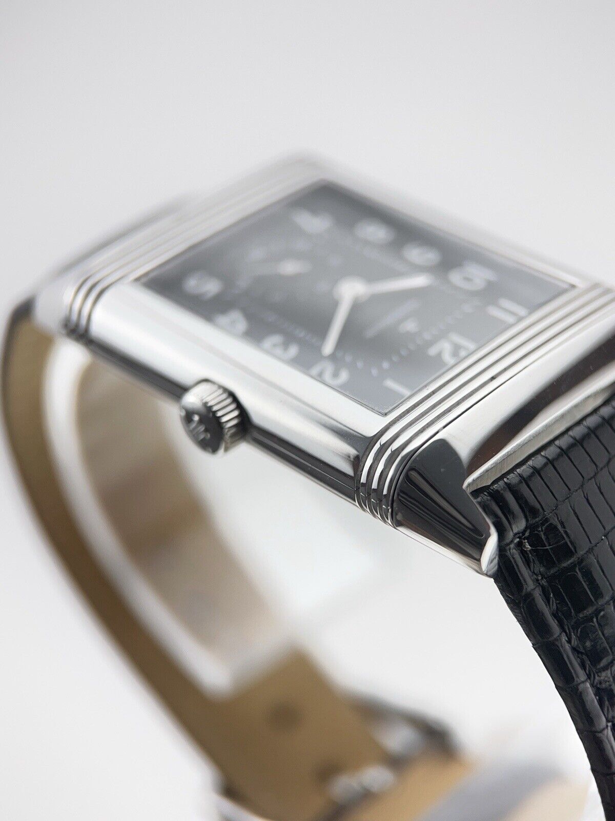 Jaeger LeCoultre Grande Reverso 976 Steel Black Dial Manual Wind Watch Q3738470