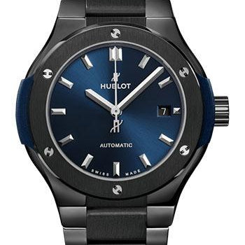 Hublot Classic Fusion Ceramic Blue Bracelet Watch - 33 mm - Blue Dial-585.CM.7170.CM