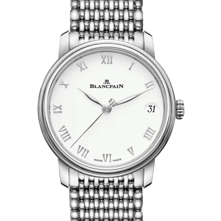 Blancpain Villeret Women Date Steel Mille Mailles Ultra-Slim Ladies Watch - 6127 1127 MMB