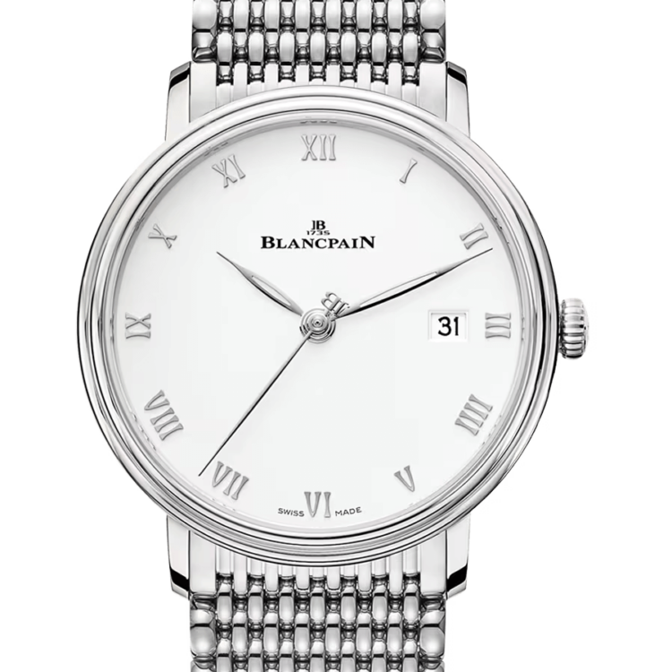 Blancpain Villeret Ultraplate Date Steel Ultra-Slim Men's Watch - 6224 1127 MMB