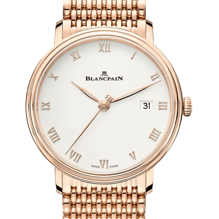 Blancpain Villeret Ultraplate Date Red Gold Ultra-Slim Men's Watch - 6224 3642 MMB