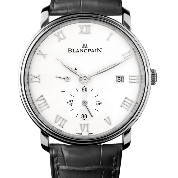 Blancpain Villeret Ultraplate Power Reserve Black Alligator Ultra-Slim Men's Watch - 6606 1127 55B