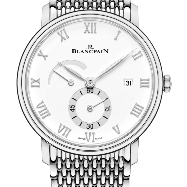 Blancpain Villeret Ultraplate Power Reserve Ultra-Slim Steel Men's Watch - 6606A 1127 MMB
