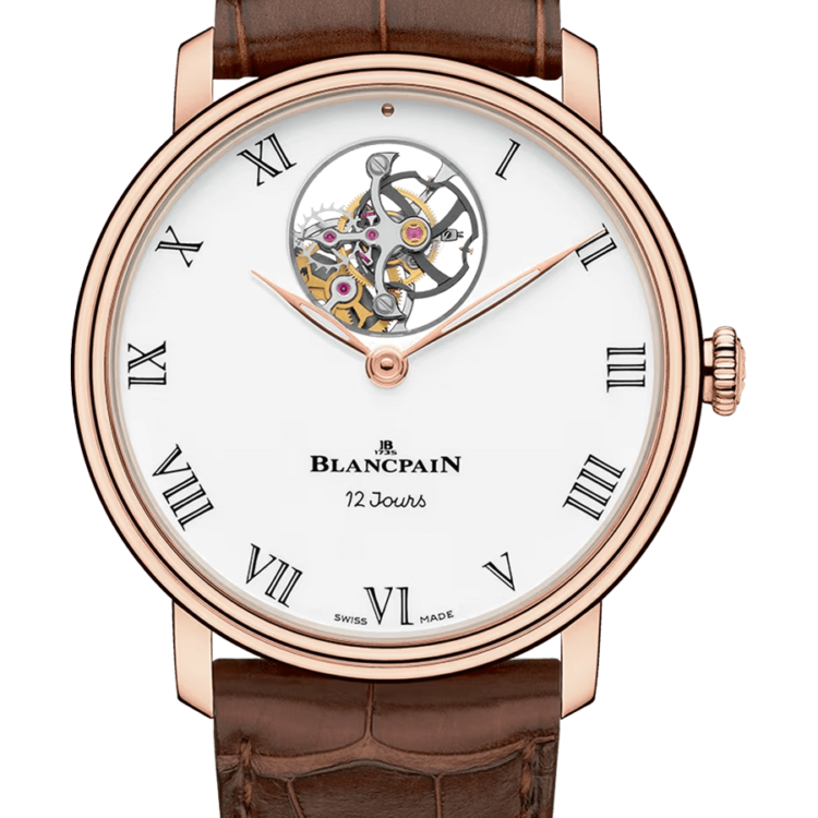 Blancpain Villeret Tourbillon Volant Une Minute 12 Jours Red Gold Men's Watch - 66240 3631 55B