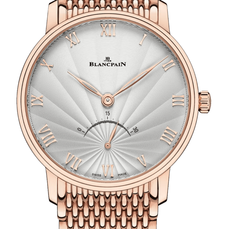 Blancpain Villeret Ultraplate Retrograde Red Gold Men's Watch - 6653 3642 MMB